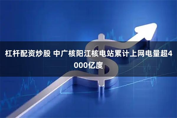 杠杆配资炒股 中广核阳江核电站累计上网电量超4000亿度