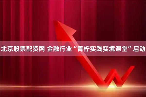 北京股票配资网 金融行业“青柠实践实境课堂”启动